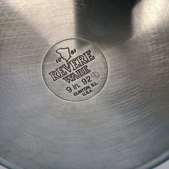 Revere Ware 9" Skillet Frying Pan Stainless Steel Disk Bottom 92K - Picture 6 of 6